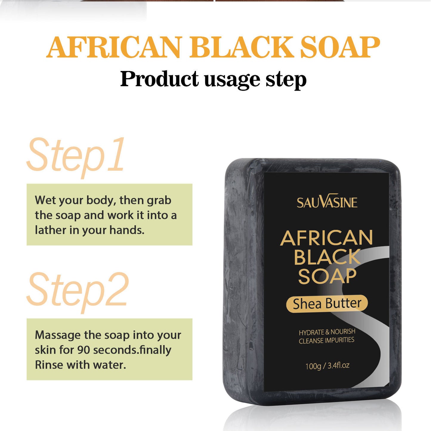 African Black Soap – Deep Cleansing & Moisturizing Body Soap