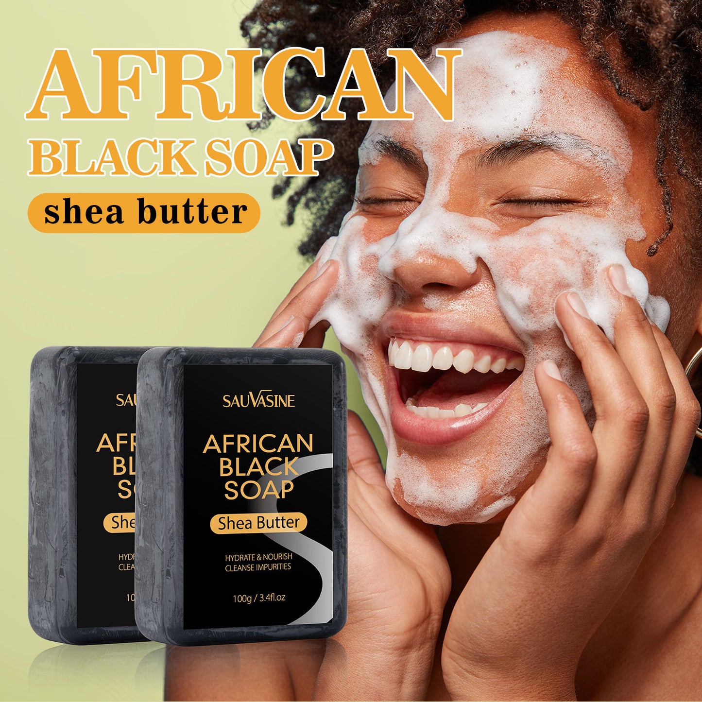 African Black Soap – Deep Cleansing & Moisturizing Body Soap