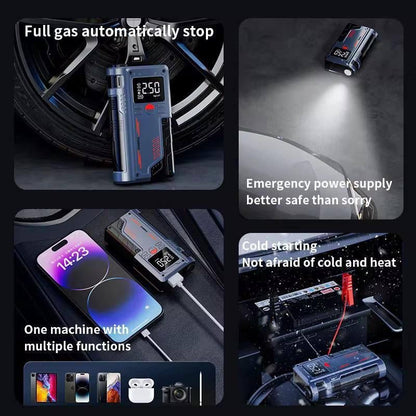 4 in 1 Car Jump Starter, Air Pump, Power Bank & Torch