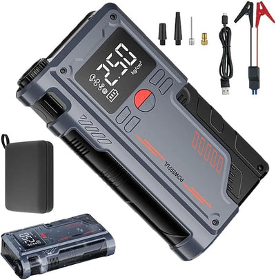 4 in 1 Car Jump Starter, Air Pump, Power Bank & Torch