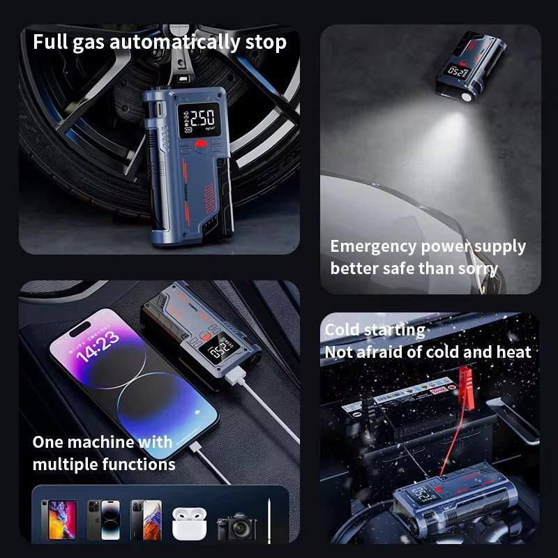 4 in 1 Car Jump Starter, Air Pump, Power Bank & Torch