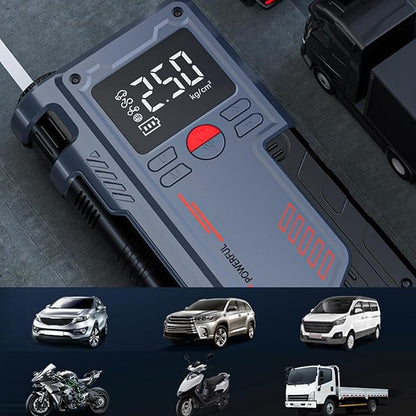 4 in 1 Car Jump Starter, Air Pump, Power Bank & Torch